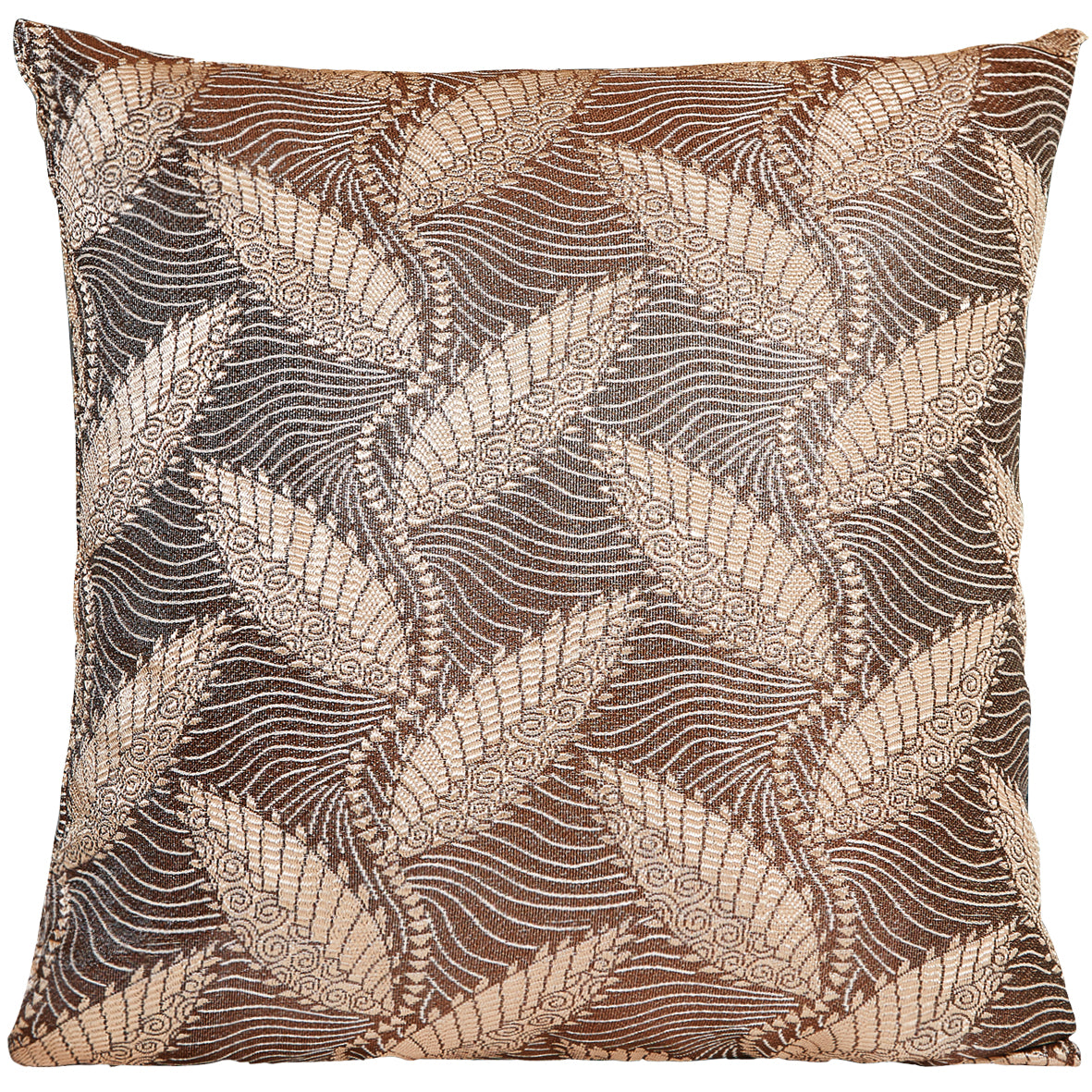 Venetian Geometric Leaves Pattern Decorative Accent Throw Pillow