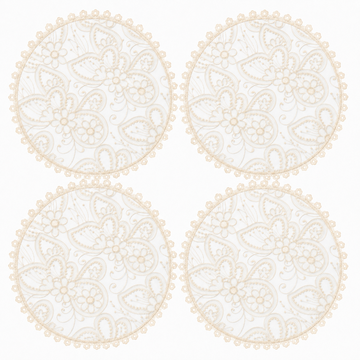 Sapphire Elegant Butterfly Pattern Decorative Place Mats