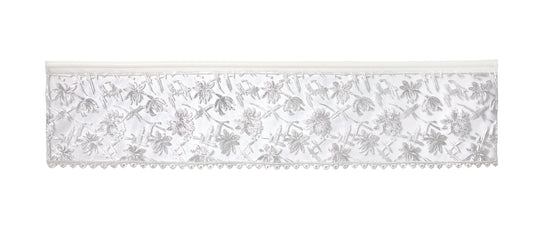 Merce Floral Patern Decorative Window Treatment Rod Pocket Curtain Straight Valance