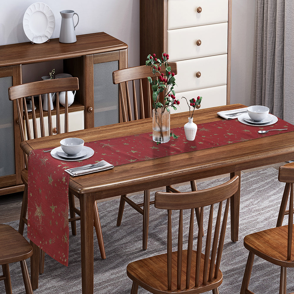 Seasonal Xmas Christmas Holiday Glamour's Pattern Decorative Table Runner
