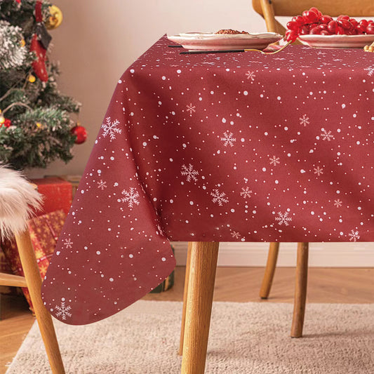 European Christmas Stars and Dots, Snowflakes Pattern Tablecloths