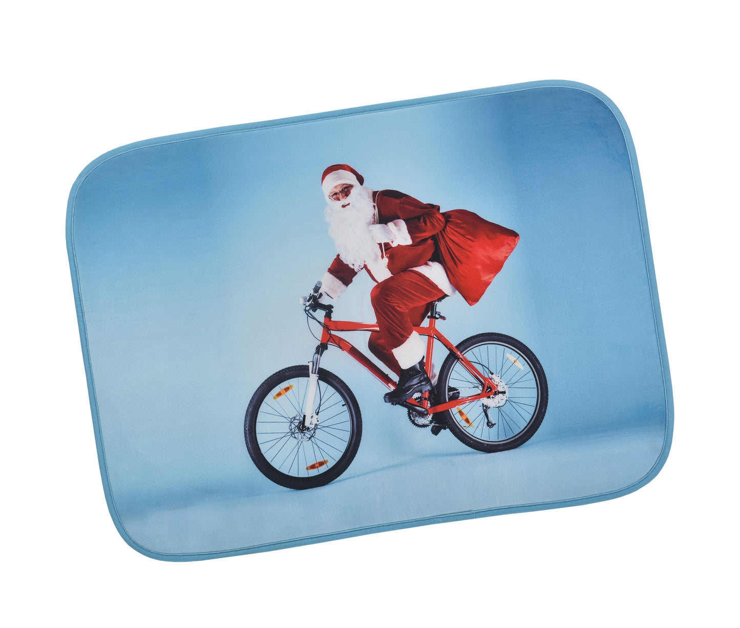 Seasonal Christmas Santa Claus Actions Pattern Decorative Area Rug, Doormat