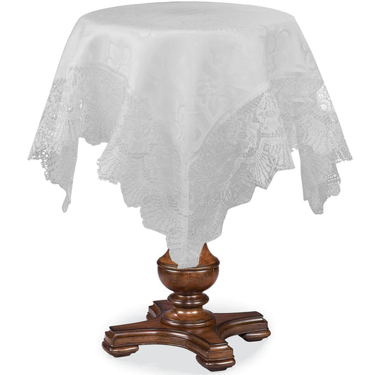Champion Solid Lace Trim Pattern Decorative Table Topper