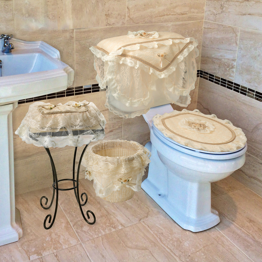 Luxurious And Elegant - Eden Lace Bathroom Tissue Box Cover