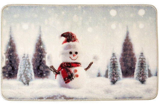 Christmas Snowed Man Decorative Area Rug, Doormat