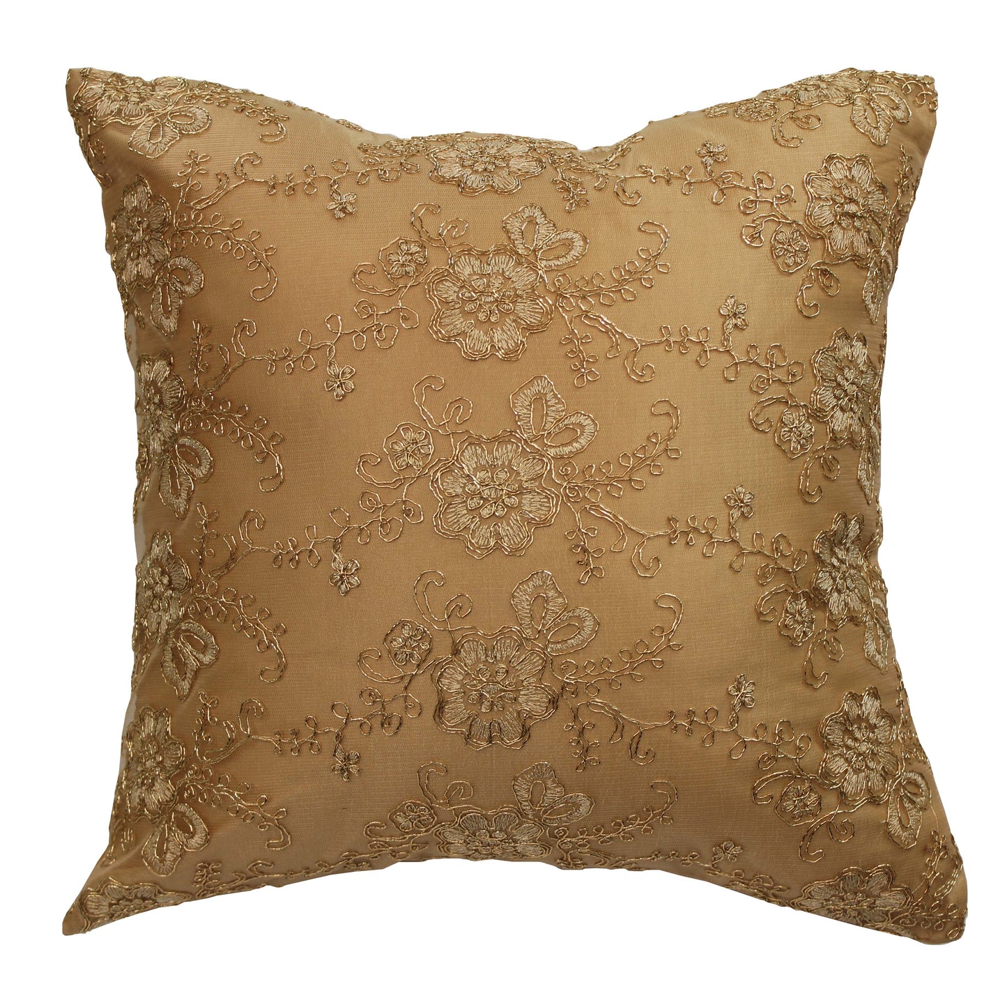 Swiss Vintage Flowers Pattern Decorative Accent Throw Pillow