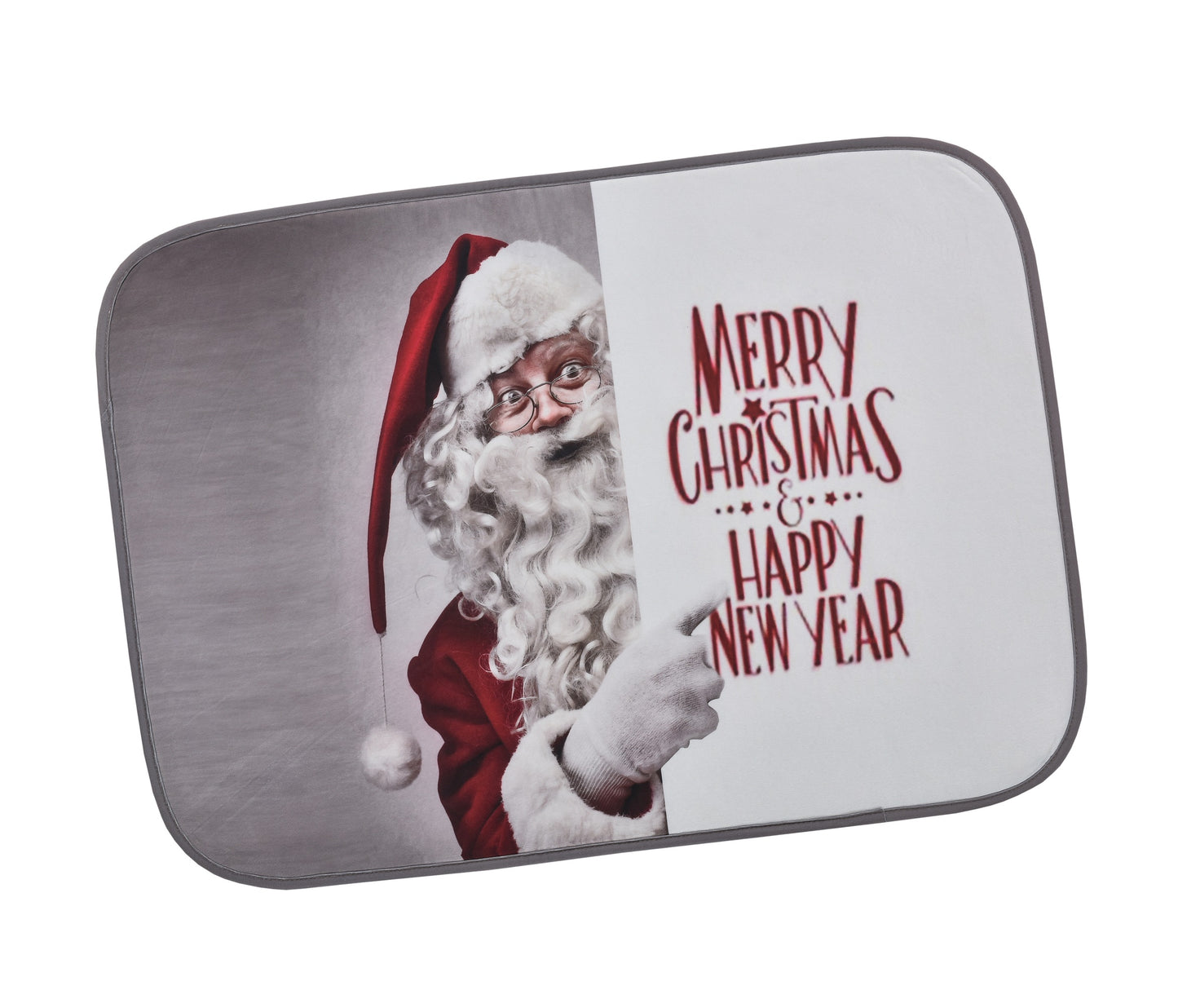 Seasonal Christmas Santa Claus Actions Pattern Decorative Area Rug, Doormat