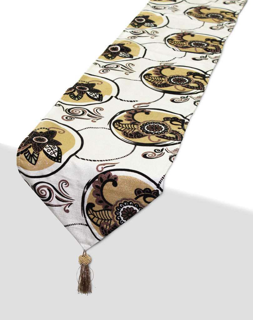 Tivoli Flock Vintage Decorative Table Runner
