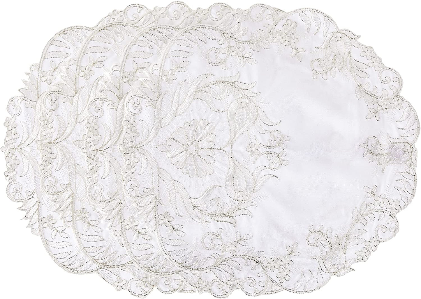 Glory Embroidered Lace Pattern Decorative Place Mats