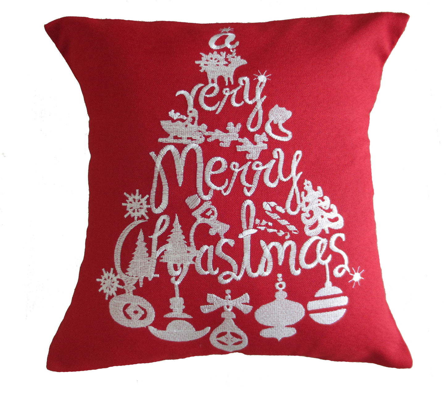 Seasonal Christmas Greeting Decorative Accent Throw Pillow