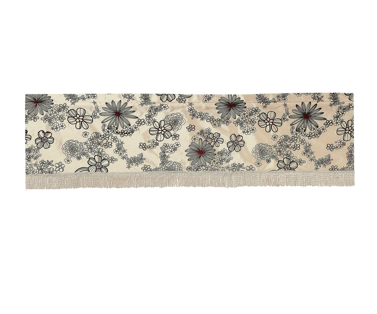 Silky Bloom Daisy Flower Pattern Decorative Window Treatment Rod Pocket Curtain Straight Valance