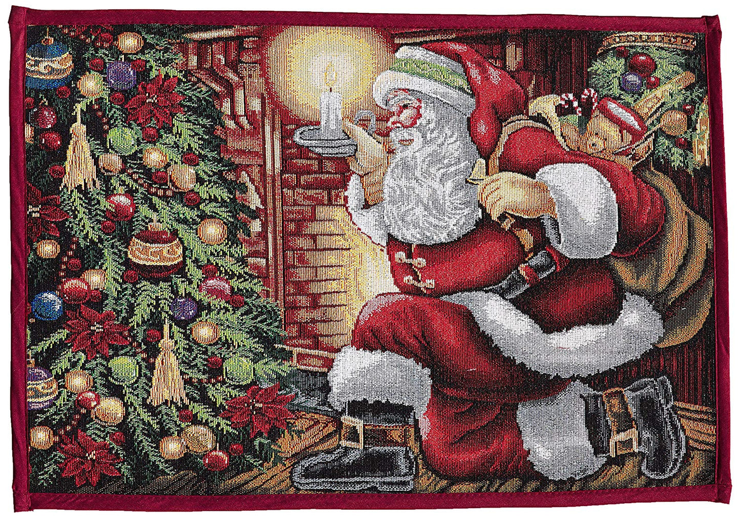 Seasonal Tapestry Xmas Decorative Area Rug, Doormat