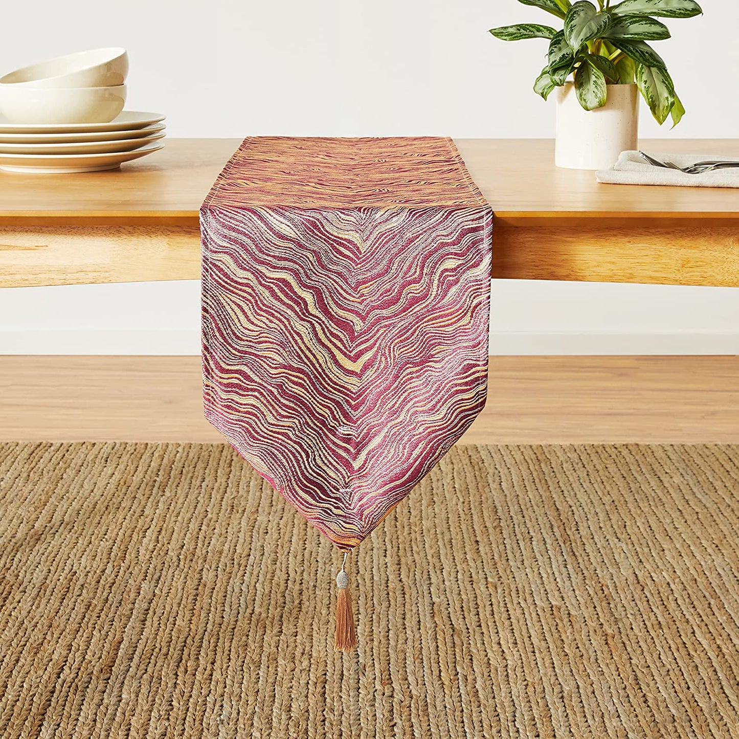 Boutique Zebra Patern Decorative Table Runner
