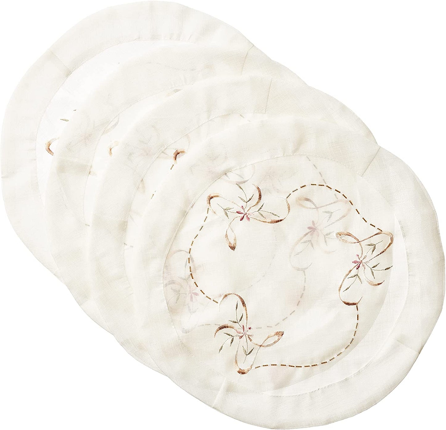 Beads Bows Lace Pattern Decorative Place Mats