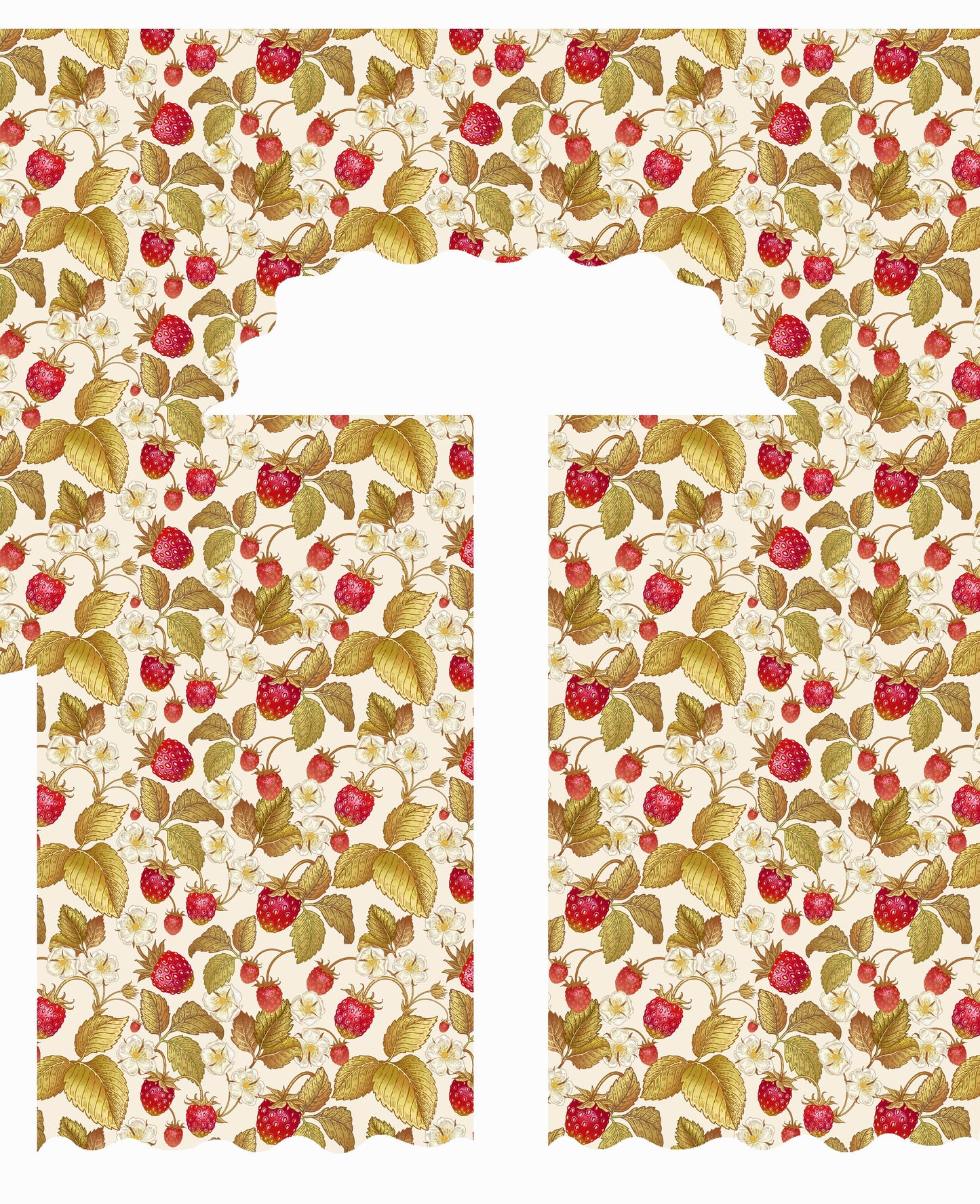 European Pears Flowers Pattern Decorative Window Treatment Rod Pocket Kitchen Window Curtain Panel Tiers and Swag Valance