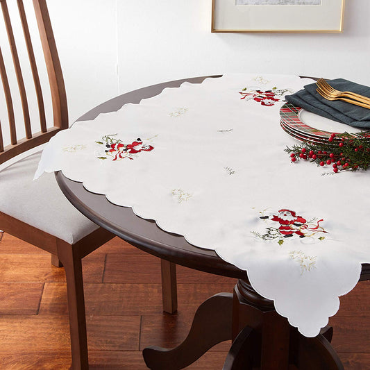 Seasonal Christmas Embroidered Design Decorative Table Toppers