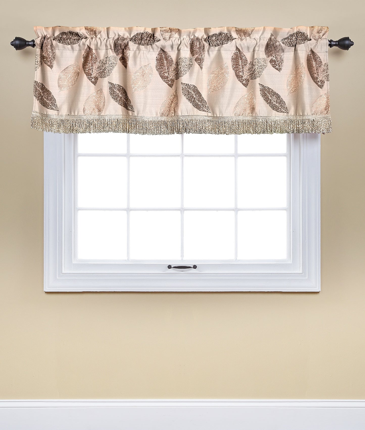 Luxurious Milano Arts Decorative Window Treatment Rod Pocket Curtain Straight Valance