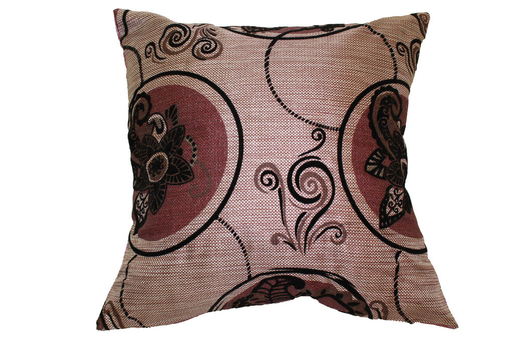 Tivoli Flock Vintage Decorative Accent Throw Pillow