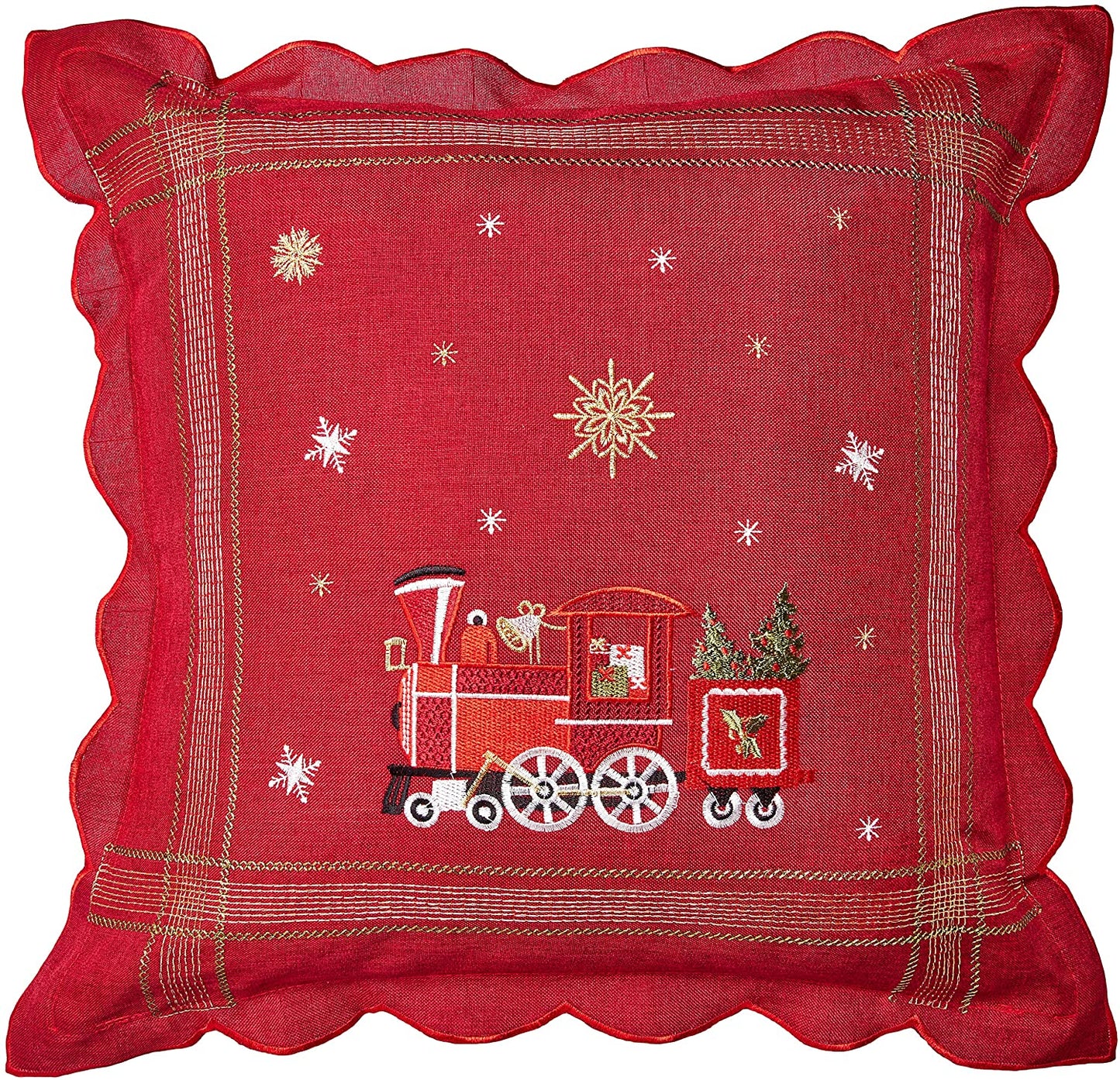 Seasonal Xmas Christmas Holiday Essenial Pattern Decorative Accent Throw Pillow