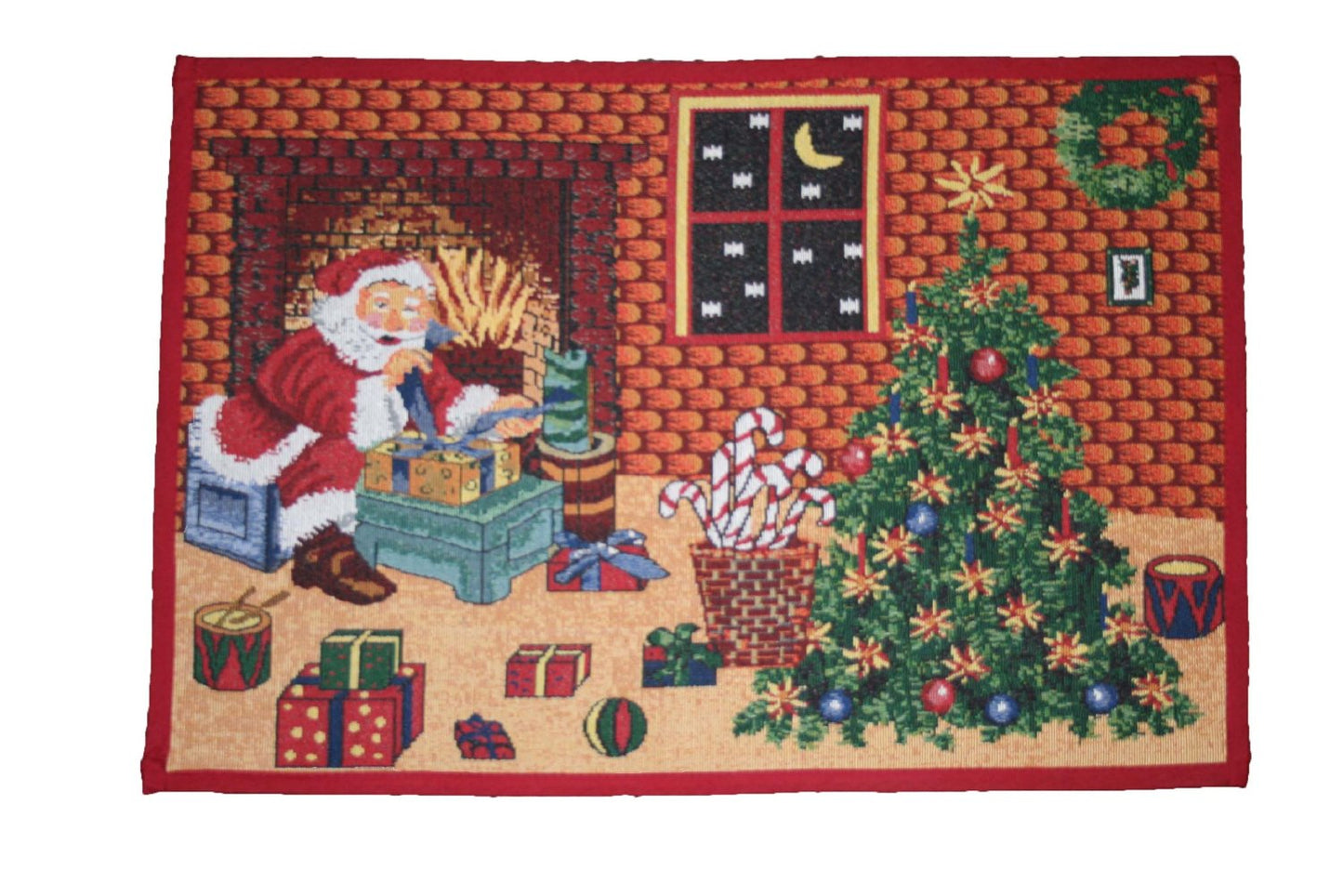 Seasonal Tapestry Xmas Decorative Area Rug, Doormat