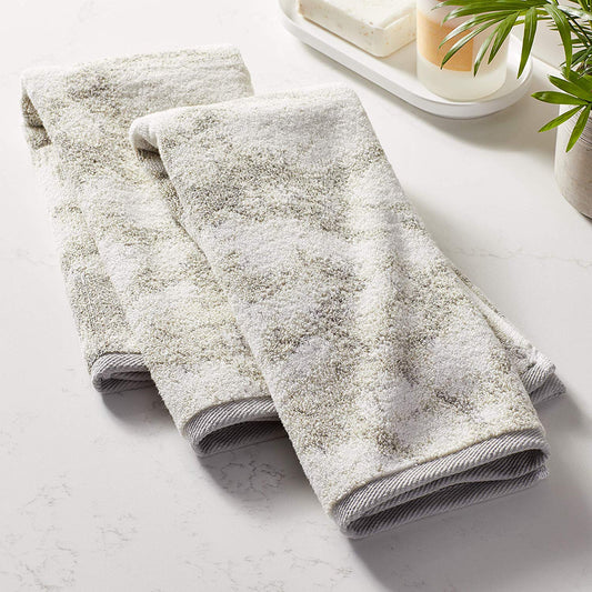 Marble Grey, Hand Towels - Set of 2