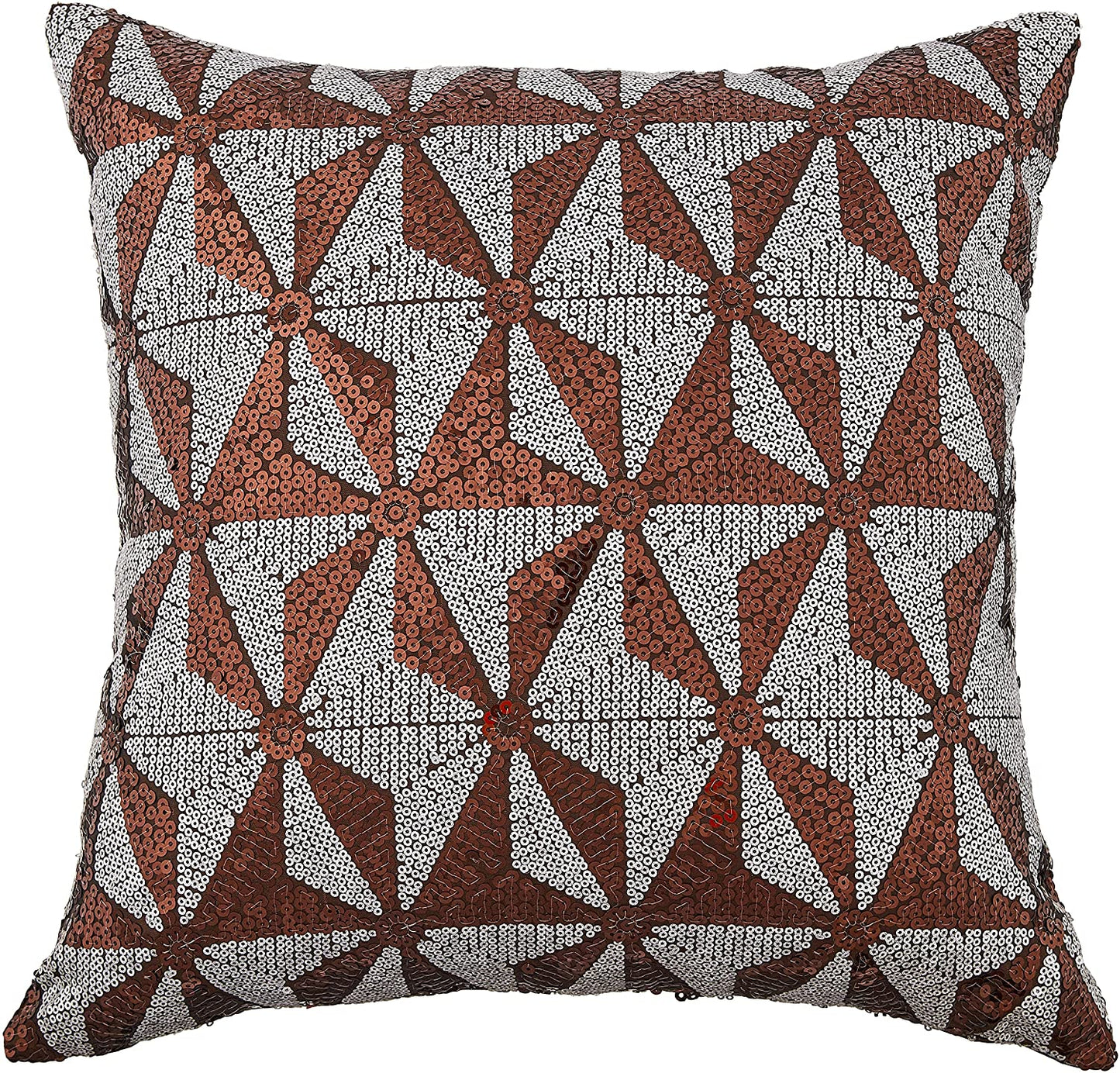 Sparkling Embroidered Sequins Pattern Decorative Throw Pillow Cover