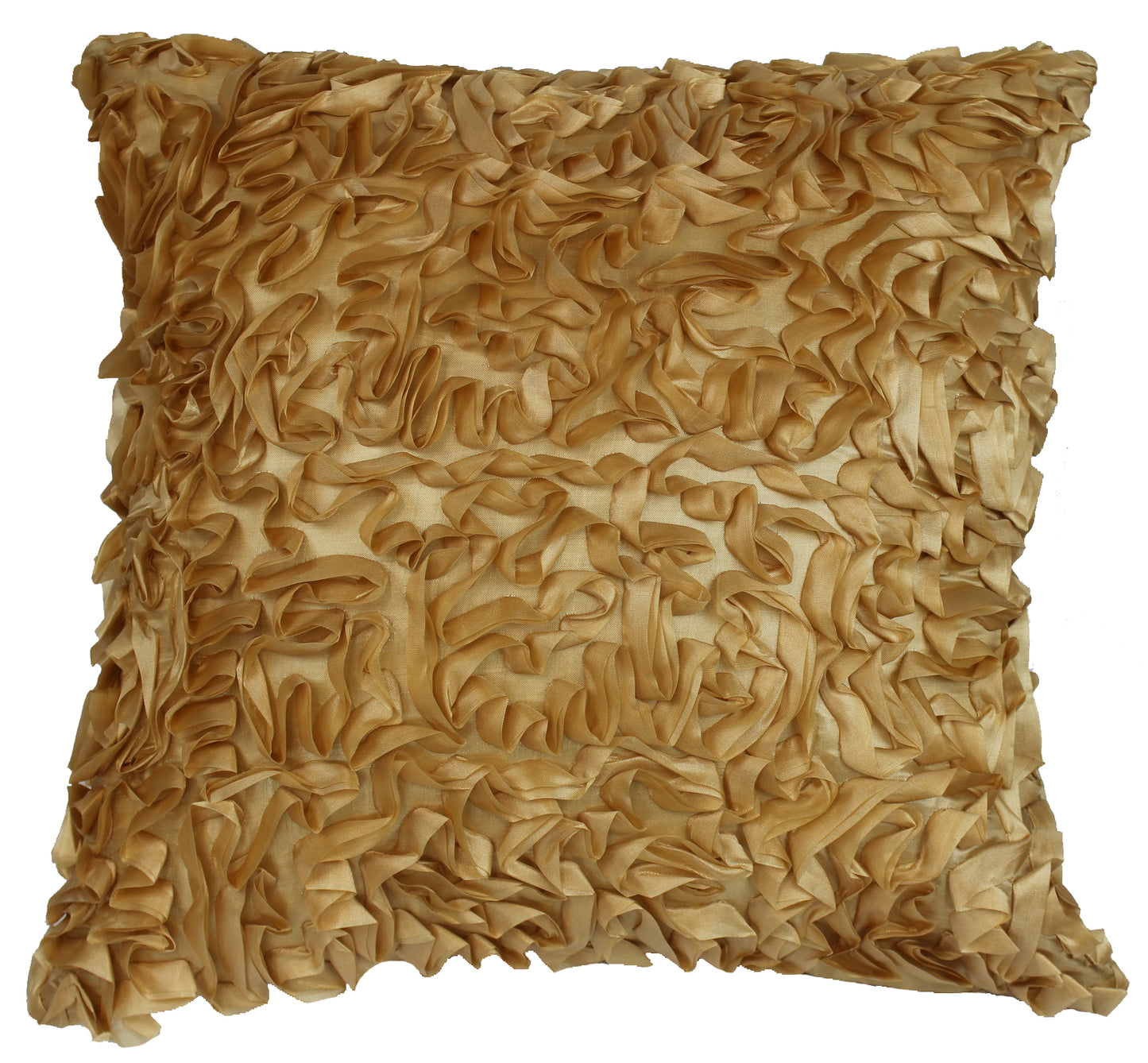 Silky Taffeta Abstract 3D Design Decorative Accent Throw Pillow