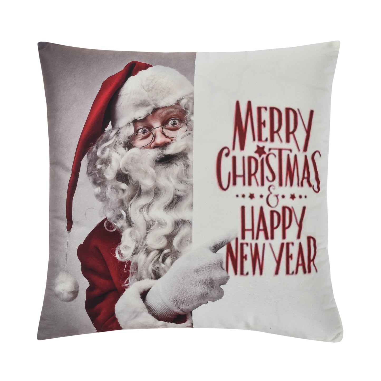 Seasonal Christmas Santa Claus Actions Pattern Decorative Throw Pillow Cover