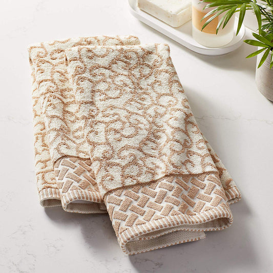 Swirl Taupe, Hand Towels - Set of 2