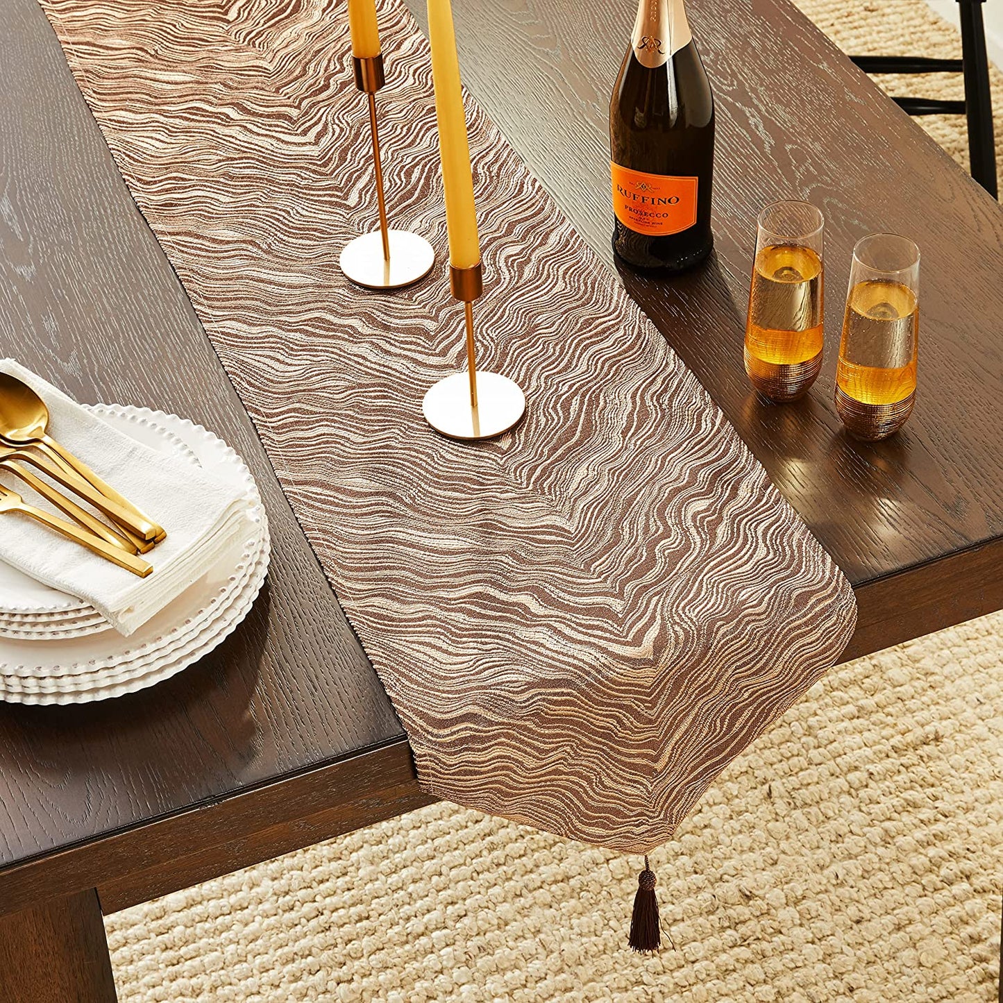 Boutique Zebra Patern Decorative Table Runner