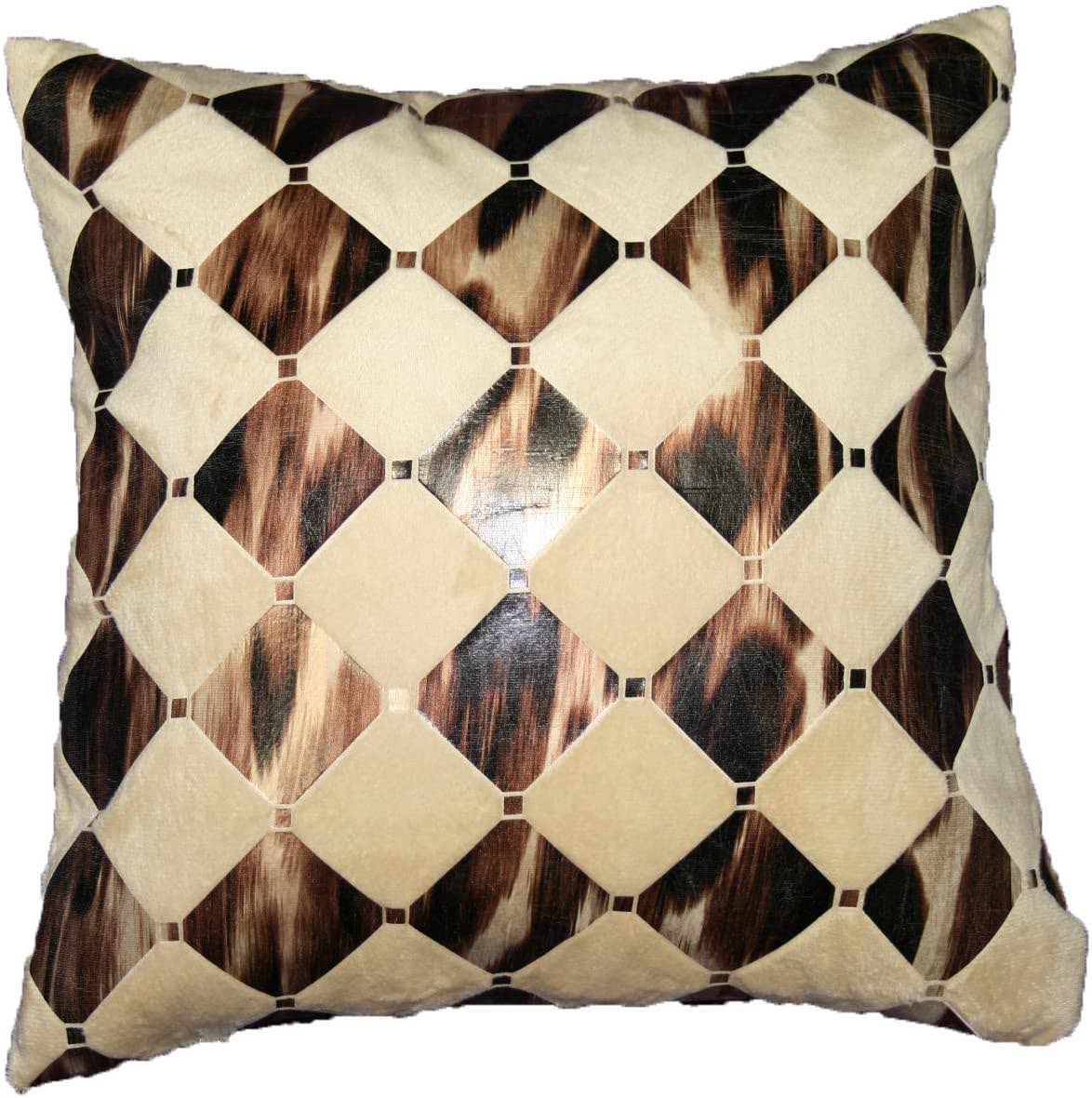 Velvet Hexagon Design Decorative Accent Throw Pillow