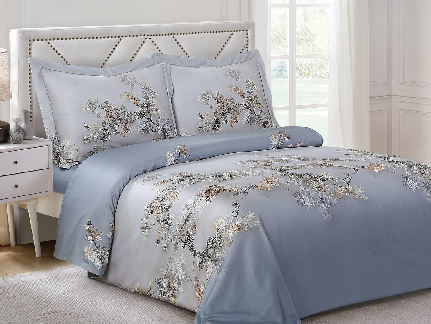 French Artistic Tree Branch Pattern Bedding Duvet Cover Set
