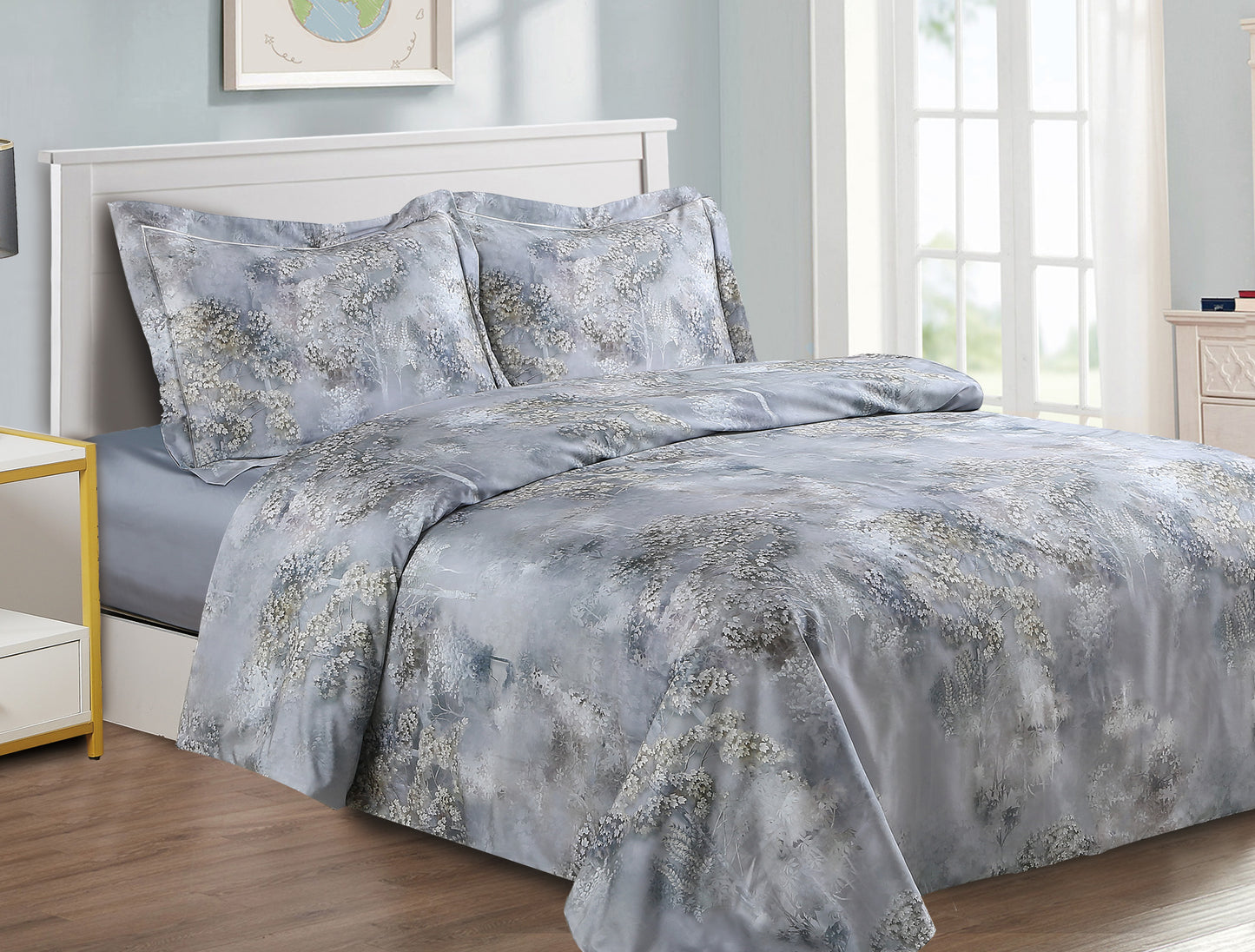 French Blossom Trees Pattern Bedding Duvet Cover Set