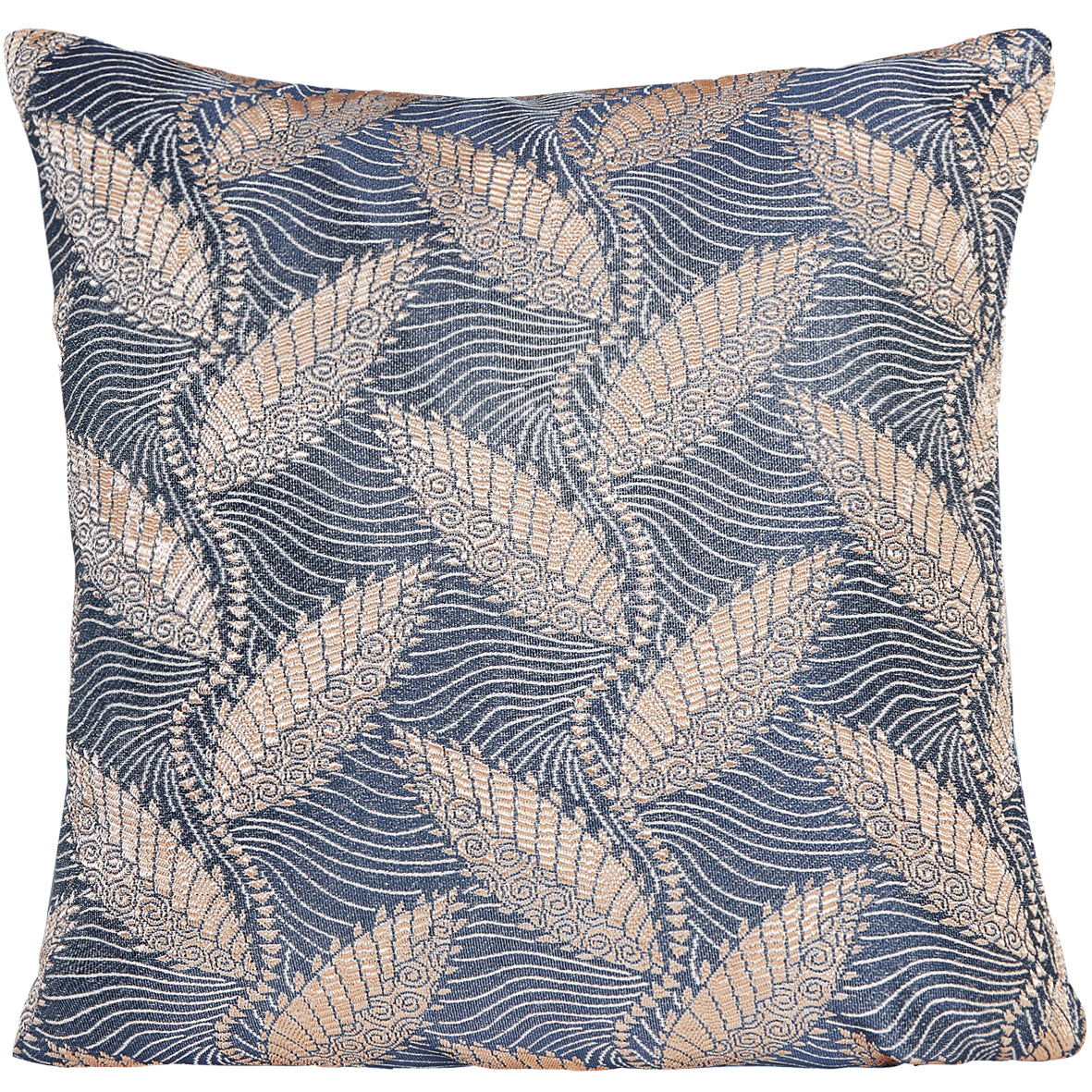 Venetian Geometric Leaves Pattern Decorative Accent Throw Pillow Cover