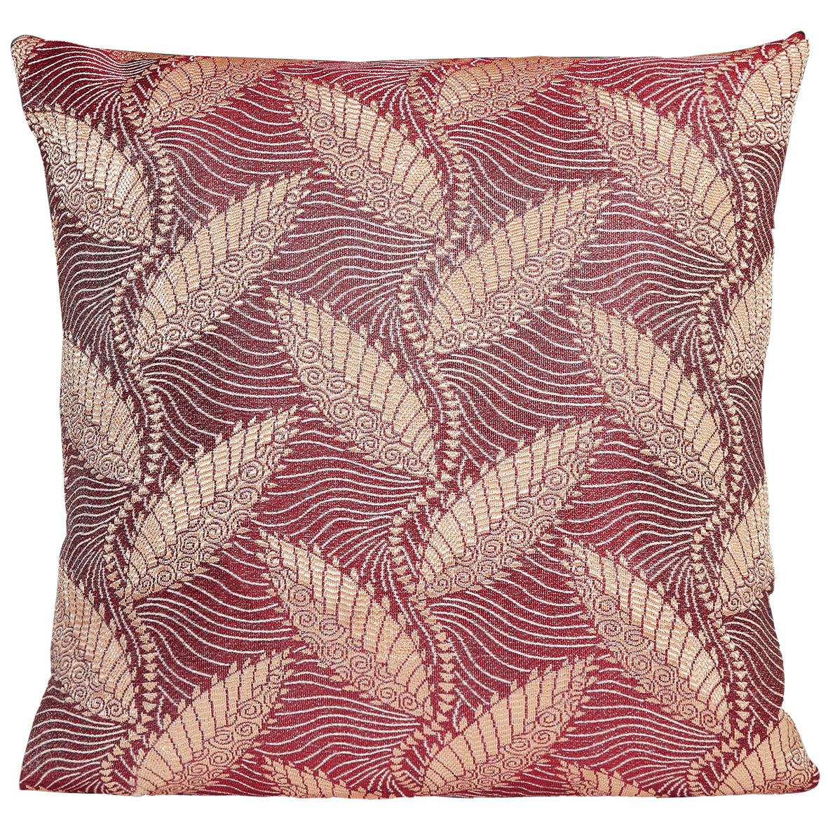 Venetian Geometric Leaves Pattern Decorative Accent Throw Pillow Cover