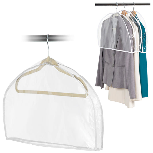 Clear Organization Vinyl Storage Closet Storage Solution Garment Shoulder Covers Set of 3