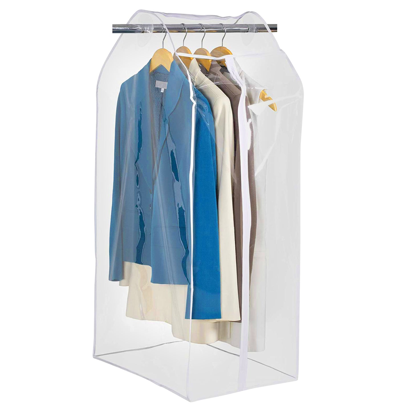 Clear Organization Vinyl Storage Closet Storage Solution Hanging Frameless Suit Garment Bag