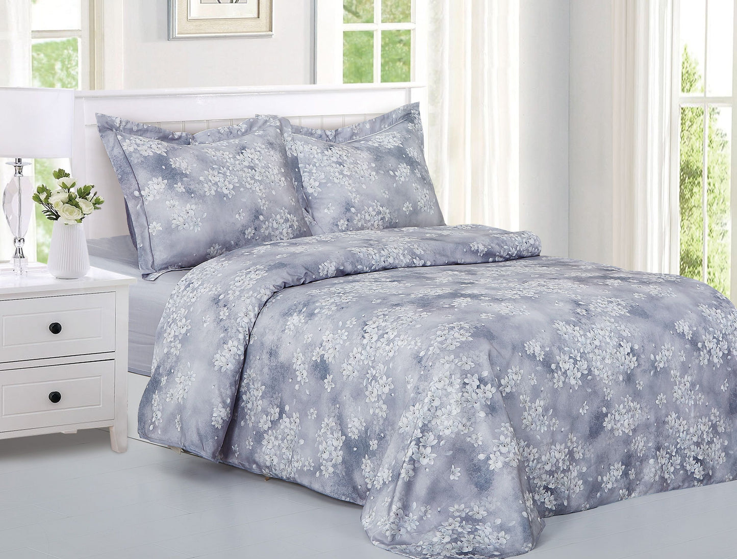 French Magnolia Paradise Garden Pattern Bedding Duvet Cover Set