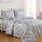 French Monogram Medallion Damask Pattern Bedding Duvet Cover Set