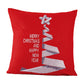 Seasonal Xmas Christmas Holiday Glaze Solid Red Pattern Decorative Accent Throw Pillow