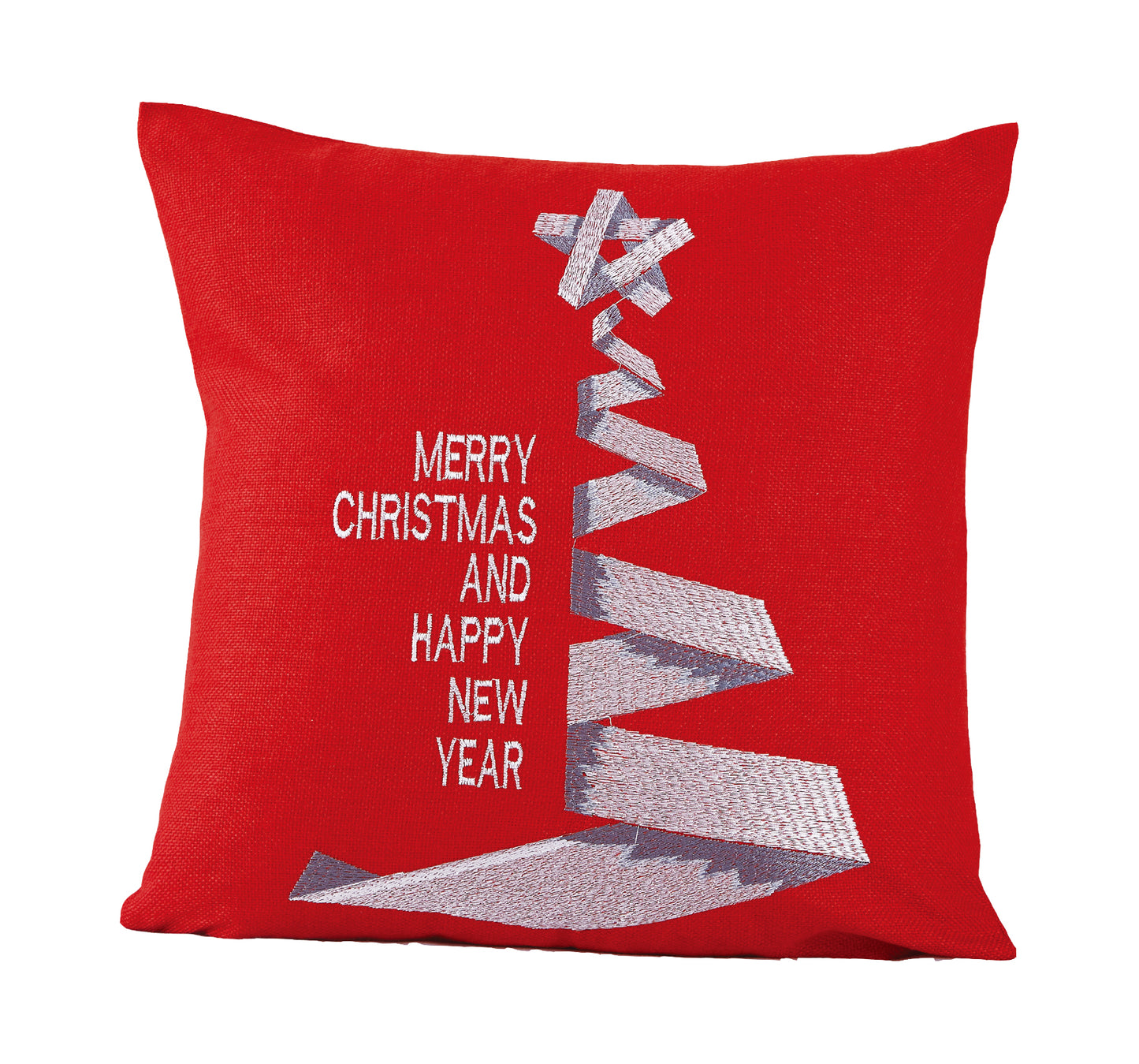 Seasonal Xmas Christmas Holiday Glaze Solid Red Pattern Decorative Accent Throw Pillow