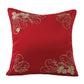 Seasonal Xmas Christmas Holiday Ornaments Solid Vibrant Red Pattern Decorative Accent Throw Pillow Cover