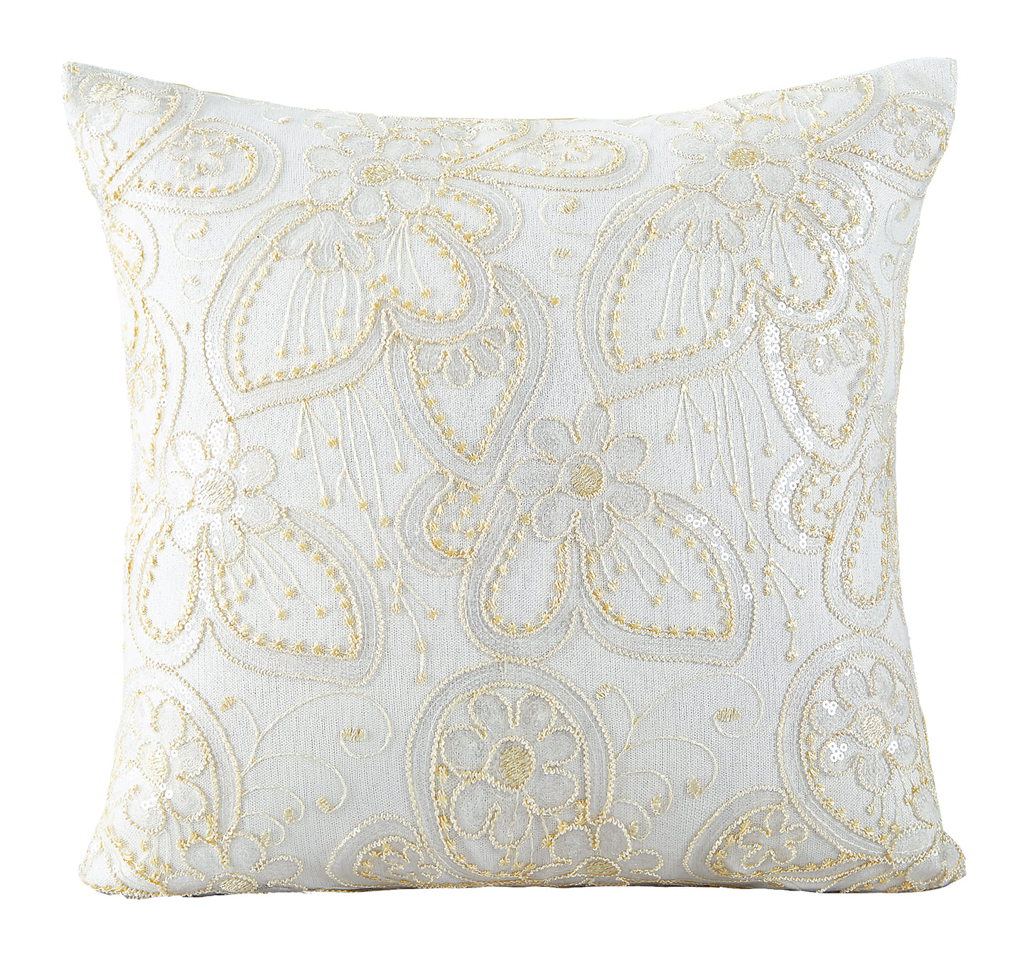 Bally Elegant Butterfly Floral Pattern Decorative Accent Throw Pillow