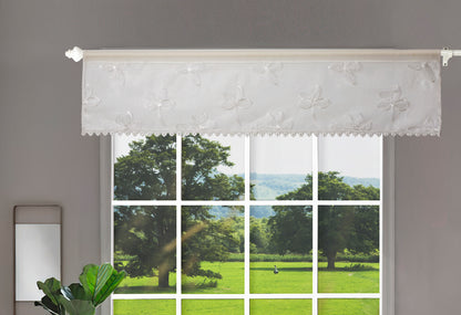 Royalty Floral Pattern Decorative Window Treatment Rod Pocket Curtain Straight Valance