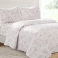 Blush Butterfly pink duvet cover set, styled on bed