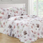 Violet Linen French Poppy Daisy Floral Pattern Bedding Duvet Cover Set