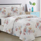 Plantation Hydrangeas multicolor duvet cover set, styled on bed