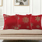 Seasonal Xmas Christmas Holiday Ornaments Solid Vibrant Red Pattern Decorative Accent Throw Pillow Cover