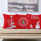 Seasonal Xmas Christmas Holiday Glaze Solid Red Pattern Decorative Accent Throw Pillow Cover