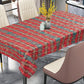 Seasonal Xmas Christmas Holiday Snowflakes Flairy Pinstripes Plaid Pattern Tablecloths